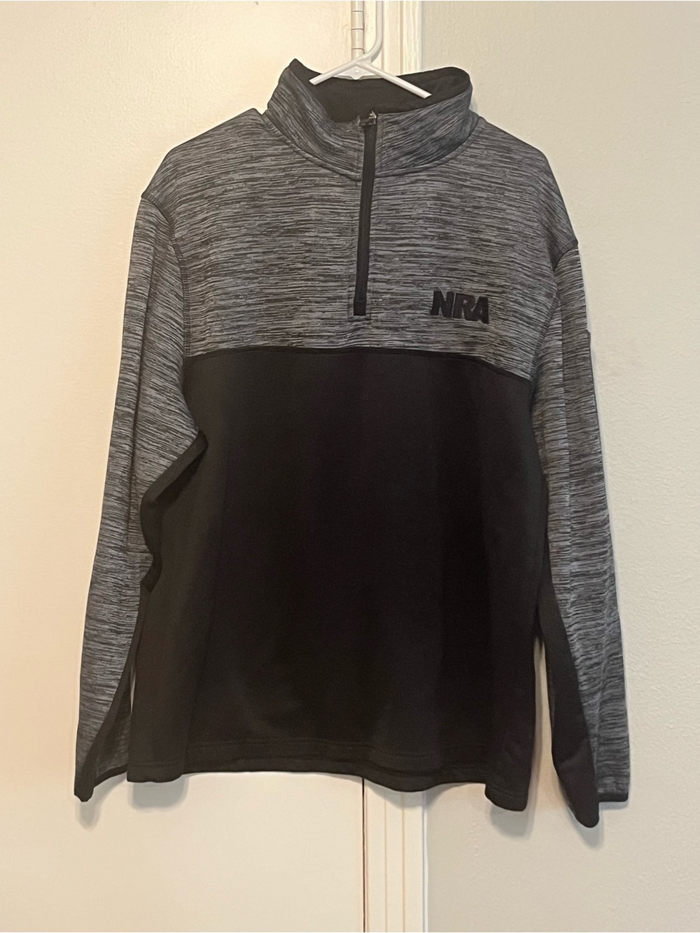NRA National Rifle Association Jacket Black Gray Mens XL Pullover